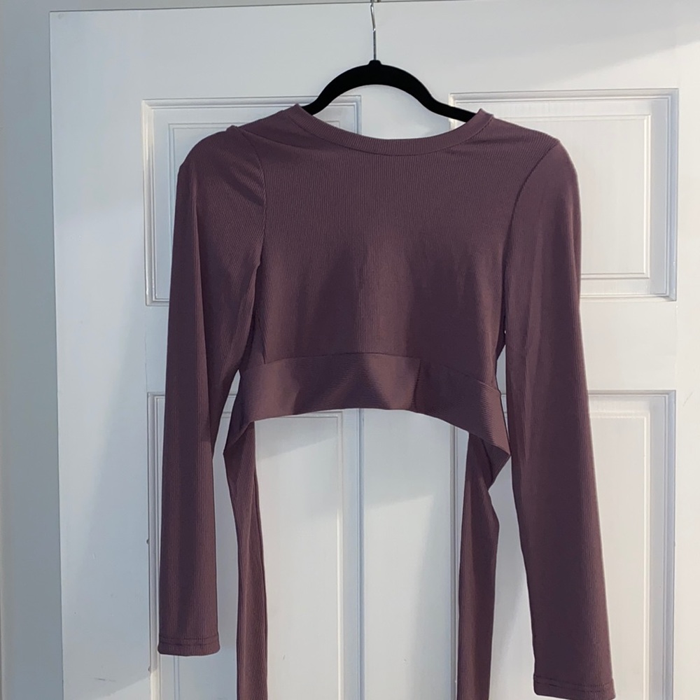 Athletic/Going out cropped backless Top